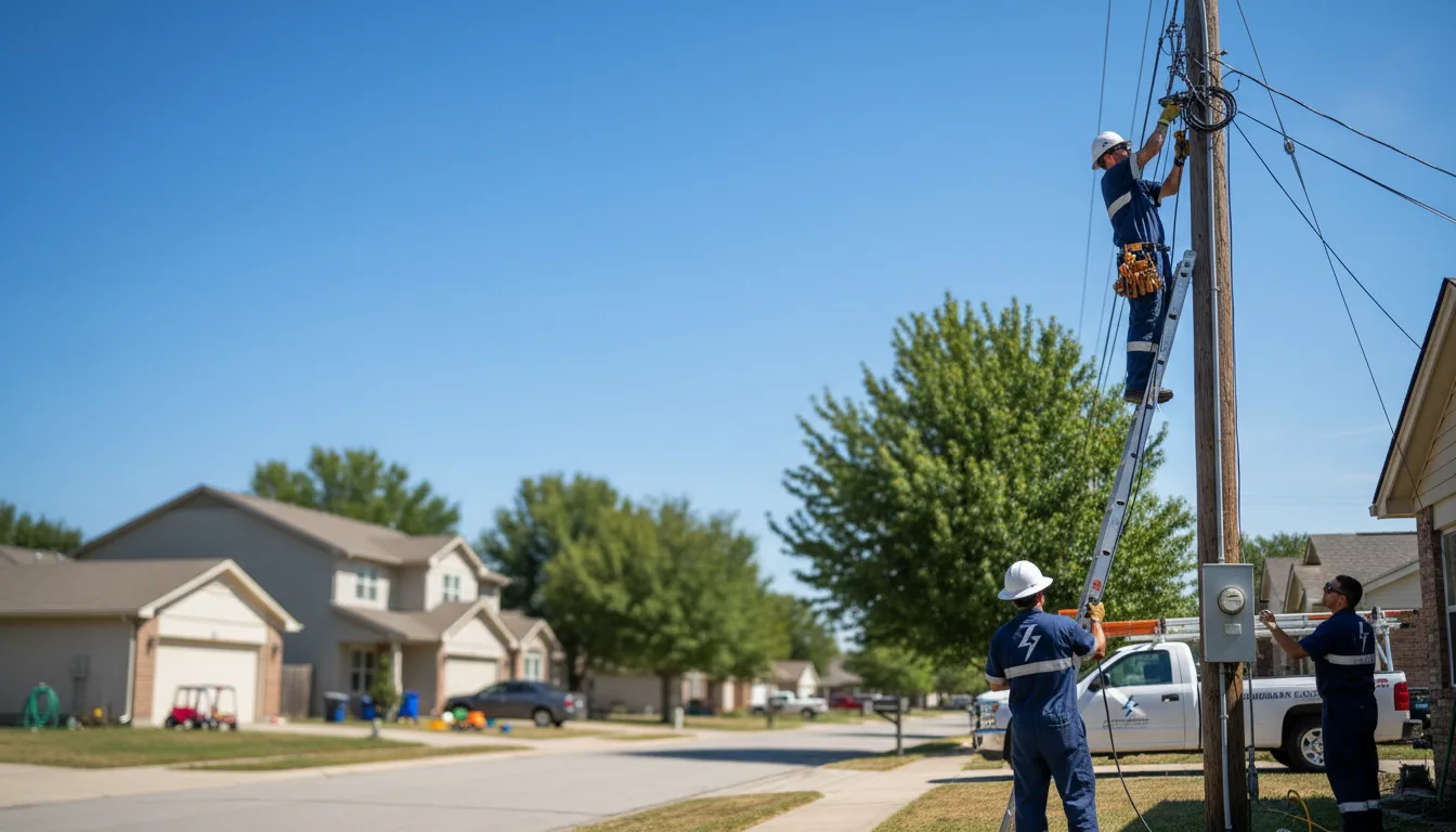 Residential electrician providing installation services in Versailles, IL